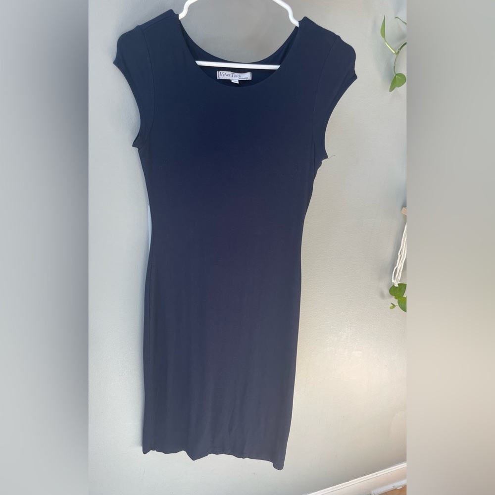 Velvet Torch Cap Sleeve Bodycon Dress